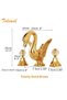 Bathroom Sink Faucet Kuğu Gold Gold Dore Set of 3 New Model Imported with 7 Year Warranty - 4