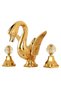 Bathroom Sink Faucet Kuğu Gold Gold Dore Set of 3 New Model Imported with 7 Year Warranty - 5