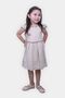 Girl's Dress with Beaded Collar and Waist Tie Detail - 5