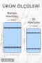 Set of 2 Blue Greek Towels 100% Cotton - 1 Hand Towel 50X90 and 1 Bath Towel 70X140 - 4