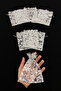 Silver Rose Henna Cookie Engagement Gift Pouch 50 Pieces Size 12x15cm, Nikah Wedding Bride Mevlüt Sünnet