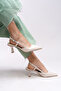 Evelniel Women's Open Back Pointed Toe Stiletto 001209 Skin Color - 5