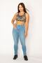 Women's Large Size Blue High Waist Lycra 5 Pocket Jeans Pants 65n34349 - 6