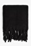 Solid Color Puff Shawl - Winter Neck and Shoulder Shawl - Black