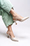 Women's Open Back Pointed Toe Stiletto 0012725 Leather Patent Leather Striped - 3