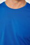 Men's Slim Fit Slim Fit Cotton Soft Texture Lycra Stretchy Fabric Basic Turquoise Crew Neck T-Shirt - 4