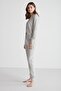 16956 Women's Gray Melange V-Neck Front Button Long Sleeve Pajamas Set - 2