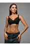 Espera Model Lace Detail Non-Padded Semi-Transparent Bra Black Color - 3