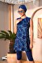 Digital Printed Sleeveless Semi-Closed Hijab Swimsuit 3062 - 4