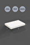 20 cm 3-Piece Matte White Mdf Flying Mini Wall Shelf Hidden Connection Flower Holder - 2