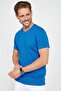 Men's Slim Fit Slim Fit Cotton Soft Texture Lycra Stretchy Fabric Basic Turquoise Crew Neck T-Shirt - 2