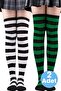 Women's Thick Stripe 2-Piece Knee High Socks