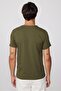 Men's Slim Fit Slim Fit Cotton Soft Texture Lycra Stretchy Fabric Basic Khaki Crew Neck T-Shirt - 5