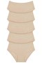 Women's High-Waisted 100% Cotton 5-Pack Corded Fabric Bato Briefs Women's 5-Pack Briefs - 3