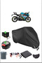 أسود CFMOTO 250 SR قفل خلفي متوافق مع القماش المشمع المقاوم للماء (دراجة نارية)