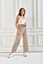 Women's Ribbed Fabric Corduroy Trousers Beige