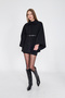 Women's Belted Cashmere Poncho Black / Sevde Ugur - 4