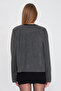 Women's Gray Anthracite Short Lined Stamp Coat / Sevde Ugur - 5