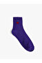 Basic Socket Socks Cherry Embroidered