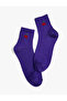 Basic Socket Socks Cherry Embroidered - 2