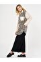 Elastic Drawstring Leopard Pattern Jacket Black - 4