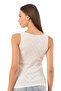 Özkan 20584 Women's Ribbed Cotton Lace Transfered Thick Strap Undershirt - 2