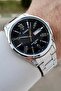 Dial Black Band Metallic Color Men's Wristwatch - 2