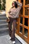 Mink V-Neck Oversize Women's Knitwear Sweater Mg2149 - 3