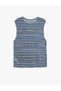 Crew Neck Cotton Blended Sleeveless T-Shirt - 2