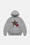 Y2K Leopard Starz Printed Oversize Unisex Washable White Hoodie