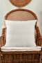 Buldan Woven Tasseled Bohemian Design 100% Cotton 45X45Cm Throw Pillow Cover Cream - 3