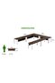 Figura 72-14 U-Shaped Conference Meeting Table for Office - 12 Seater, Dark Walnut - 4