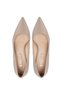 Women's Genuine Leather Beige Heeled Shoes - 6