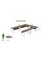 Vorm 136-14 U-Shaped Conference Meeting Table for Office - 12 Seater, Brown Linen - 4
