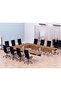 Vorm 136-12 U-Shaped Conference Meeting Table for Office - 12 Seater, Light Walnut