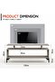 Modern TV Stand, Support Upto 50-Inch TV Media Console with 2 Storage Shelfs-Light Grey - 3
