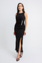 Women's Black Slim Fit Otrişli Promise Engagement Wedding Evening Dress - 2
