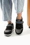 Children's Black Sax Blue Lace-Up Single Velcro Flexible Lightweight Artificial Leather Unisex Sneaker m Series Sports Shoes - 3