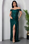 Off-Shoulder Drawstring Sequin Evening Dress13457 - 5