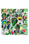 50PCS Weed Leaves Spoof Characters Graffiti Stickers Personalized Motorcycle Luggage Waterproof S... - 7