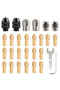 28Pcs Drill Chuck Collet Set for Dremel, 1/32" to 1/8" Replacement 4486 Drill Keyless Bit Chuck S... - 7