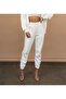 Women's White Rubber Leg Sweatpants - 3