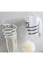 4 Pcs Adhesive Hair Dryer Blow Dryer Holding Apparatus Multipurpose Bathroom Hanger Holder - 2