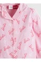 Lcw Kids Pink Shirt Collar Barbie Printed Girls' Pajamas Set