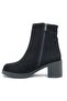 830-9941-Z Judy Genuine Leather Heeled Women's Boots Black - 4