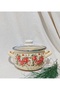 Red Rose Cream Pot 2 Liters 18 cm Diameter Milk Yogurt Soup Increased Food Pot