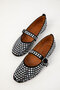 Black Suede-Silver Women's Ballerinas 20198 - 2