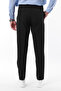 Siyah Slim Fit Beli Bağlama Detaylı Lastikli Kumaş Dokuma Pantolon TMNAW25PL00027 - 6