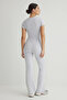 Gri Melanj Fitted/Vücuda Oturan Esnek  Örme Alt - Üst Takım TWOSS25AU00053 - 5