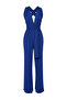 Cobalt Blue*001 Straight Belted Relaxed Woven 99% Polyester,1% Elastane Jumpsuit - 6